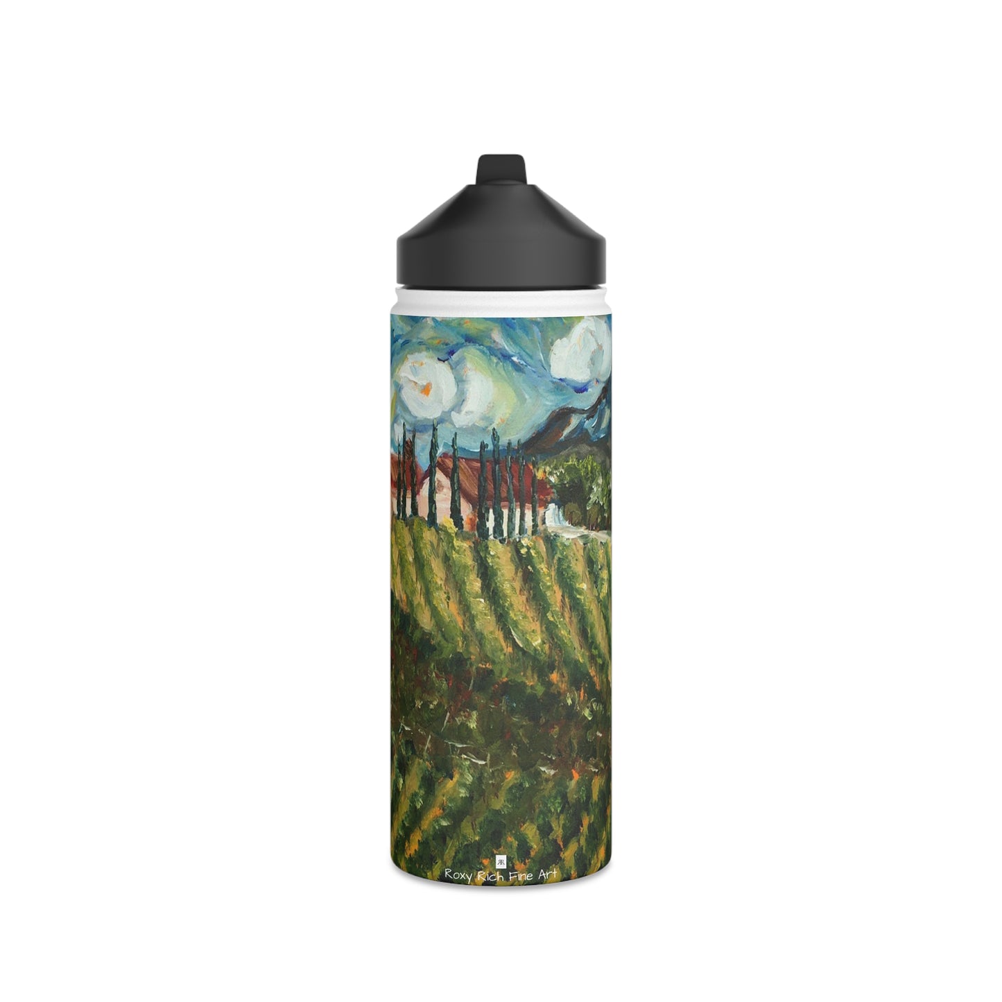 Avensole Vineyard and Winery (Art) Stainless Steel Water Bottle, Standard Lid