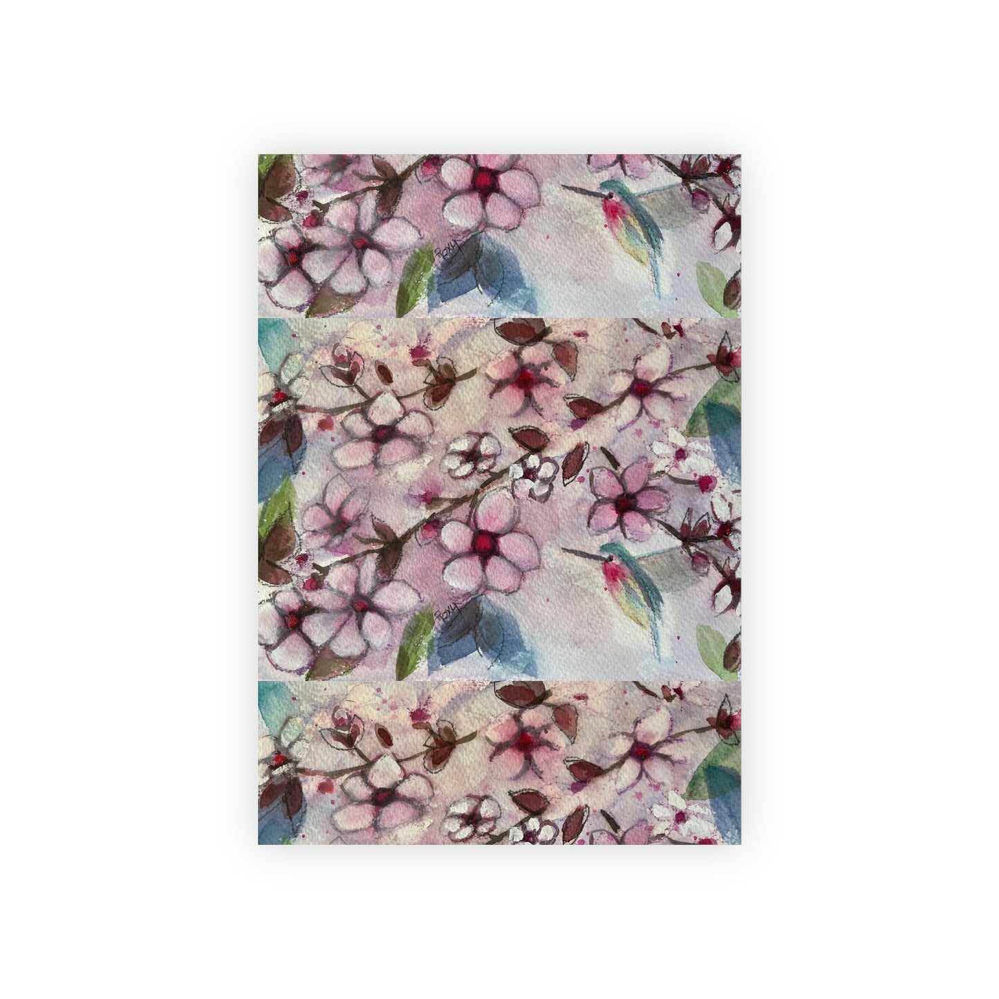 Hummingbird in Cherry Blossoms Gift Wrapping Paper  1pc