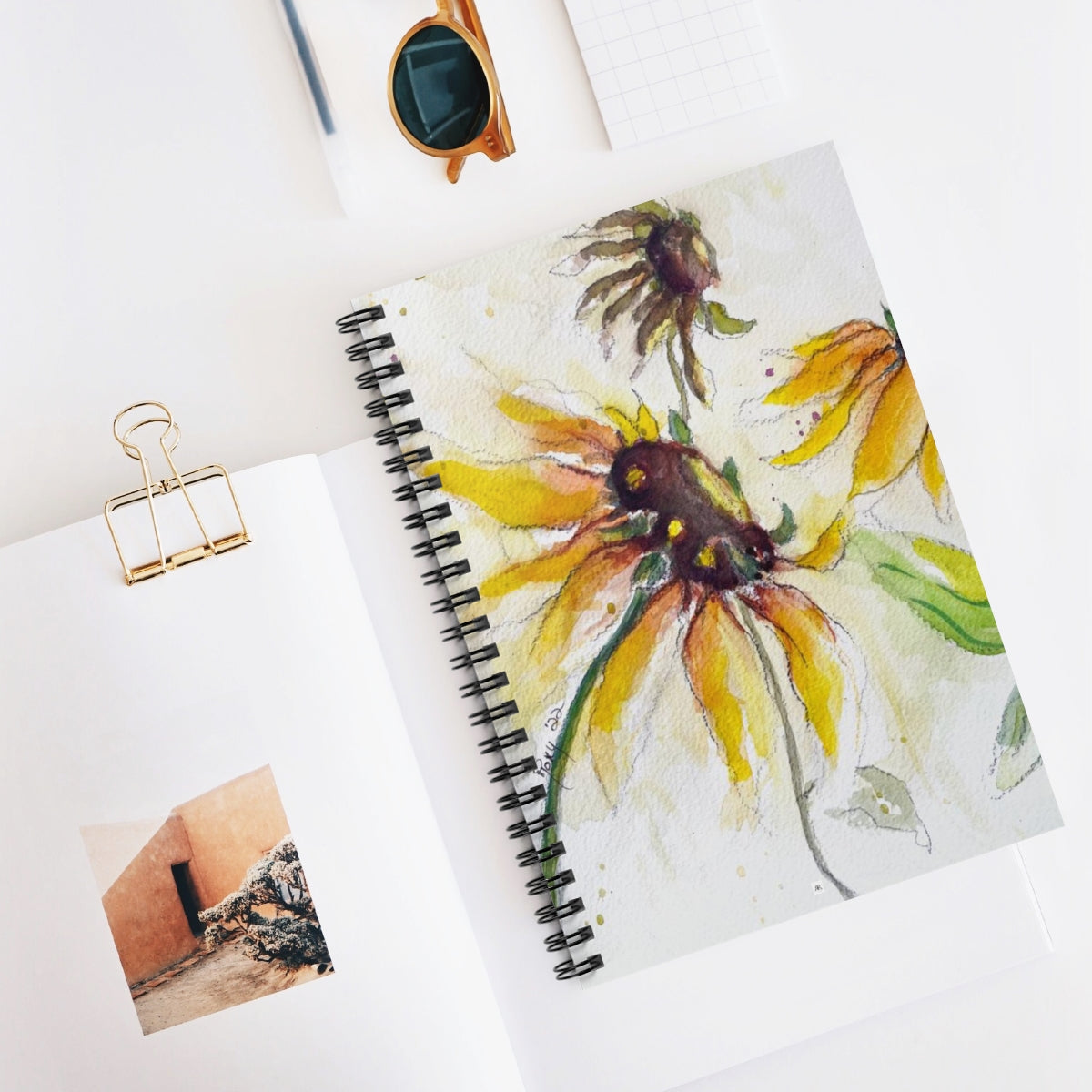 Autumn Sunflowers Spiral Notebook