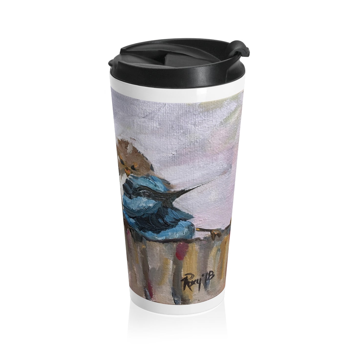 Grumpy Morning  Fairy Wren Birds Stainless Steel Travel Mug