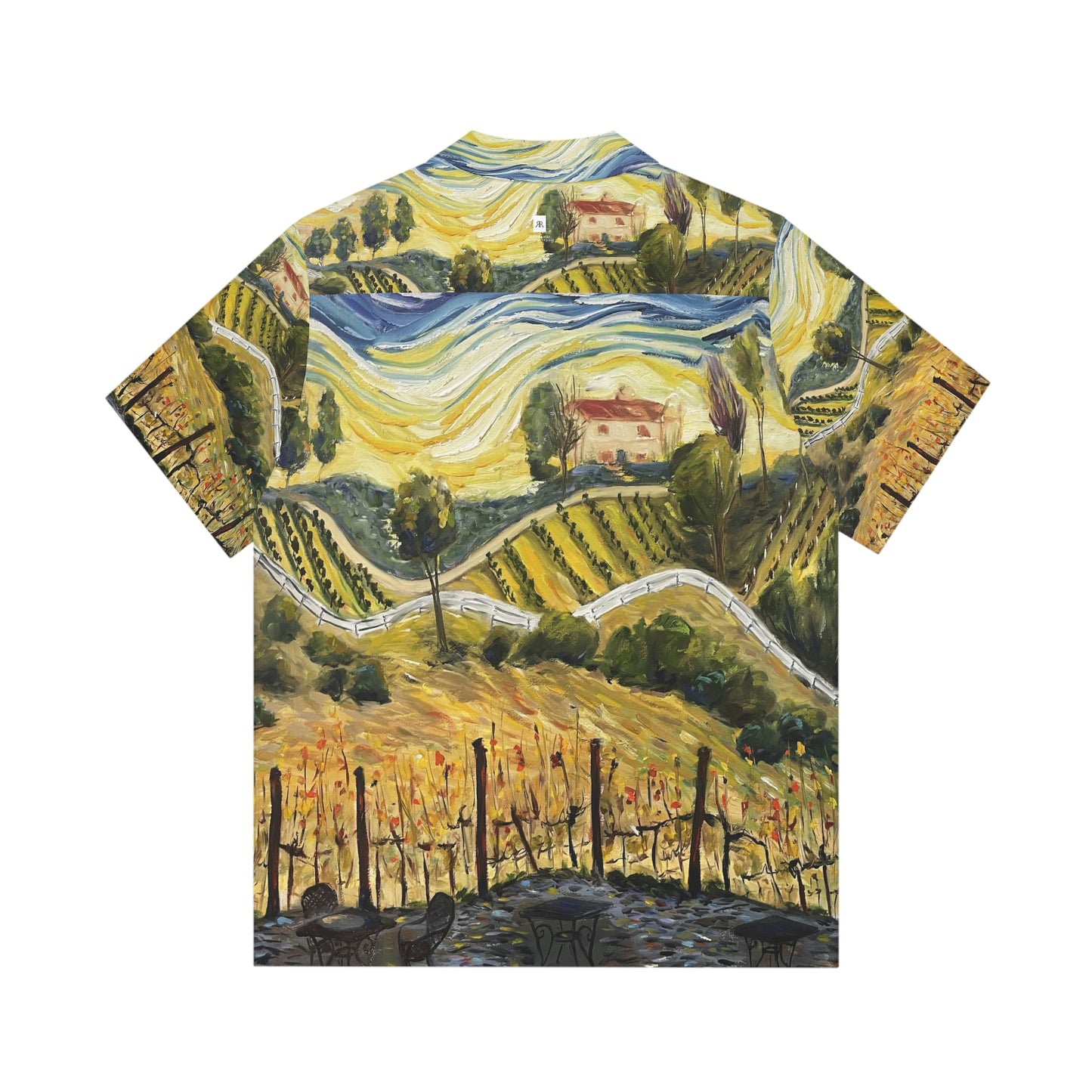 Sunset at the Villa Original GBV Winery Temecula Landscape Men's Hawaiian Shirt