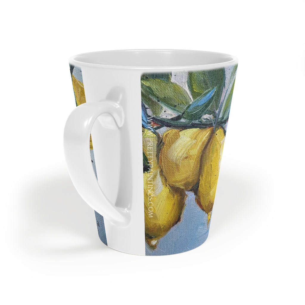 Taza de café con leche de limones, 12 oz