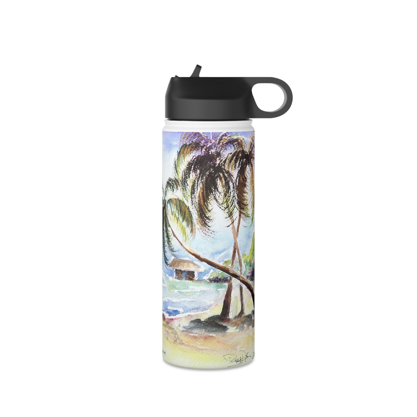 Hawaii Awaits Stainless Steel Water Bottle, Standard Lid