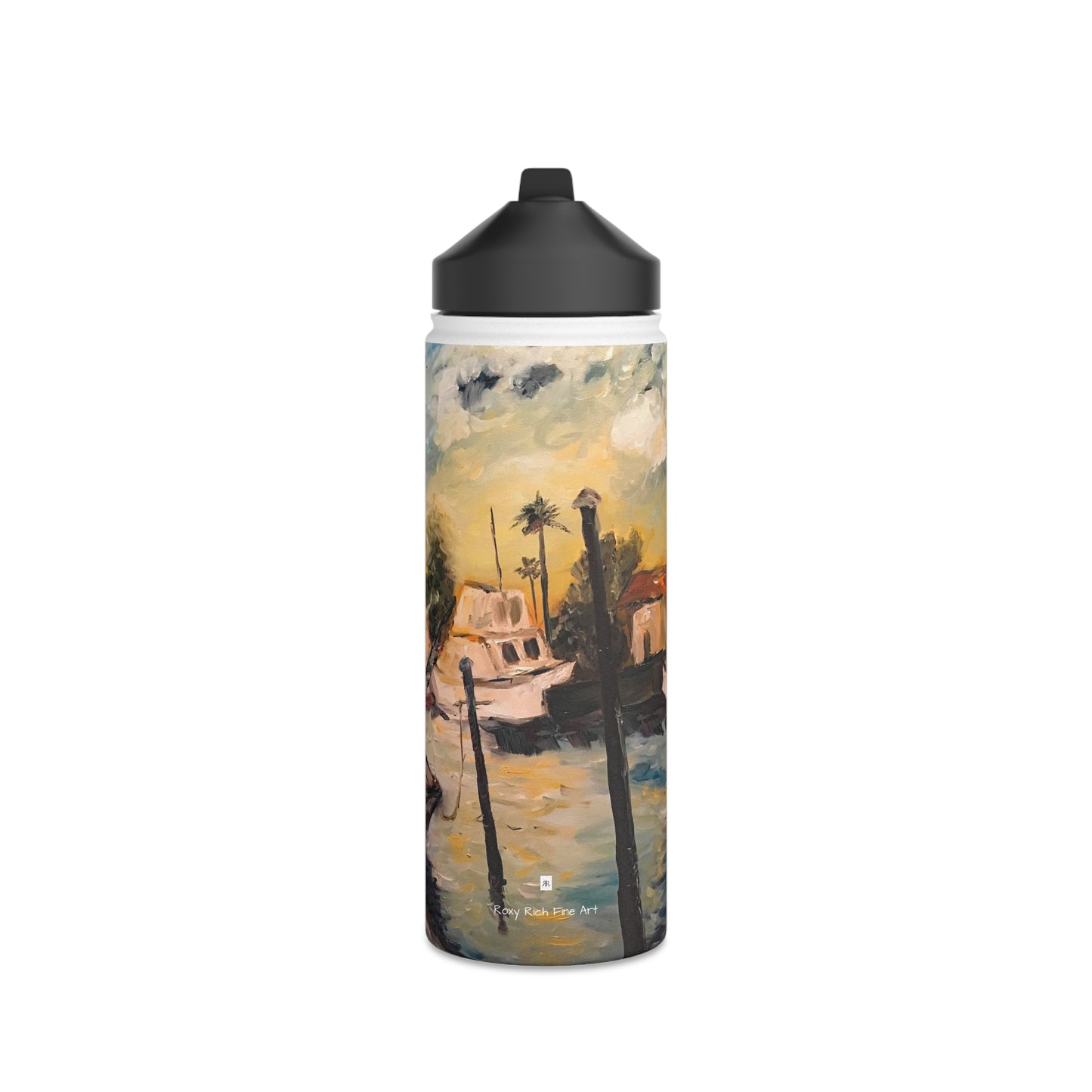 Jeanne's Harbor (Clearwater) Stainless Steel Water Bottle, Standard Lid