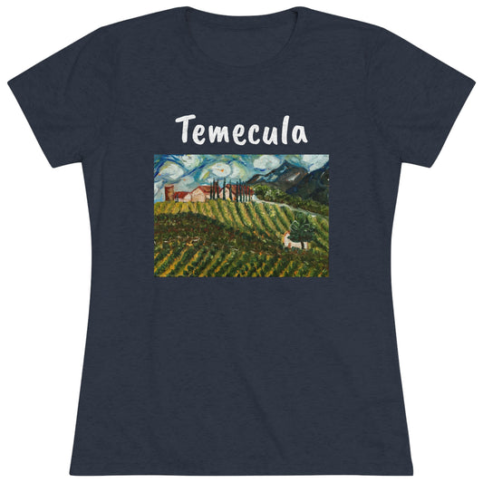 Avensole Vineyard and Winery Temecula Women's fitted Triblend Tee  tee shirt