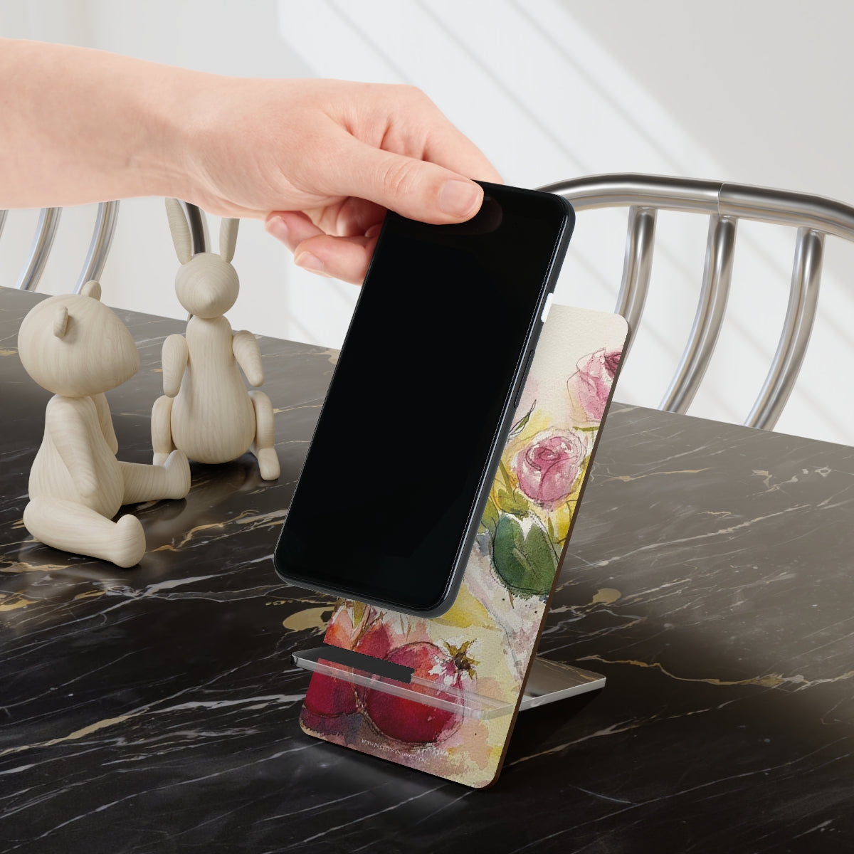 Roses and Pomegranates Phone Stand