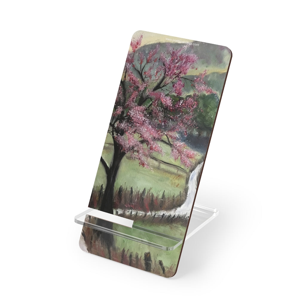 Cherry Blossom Tree Landscape Phone Stand