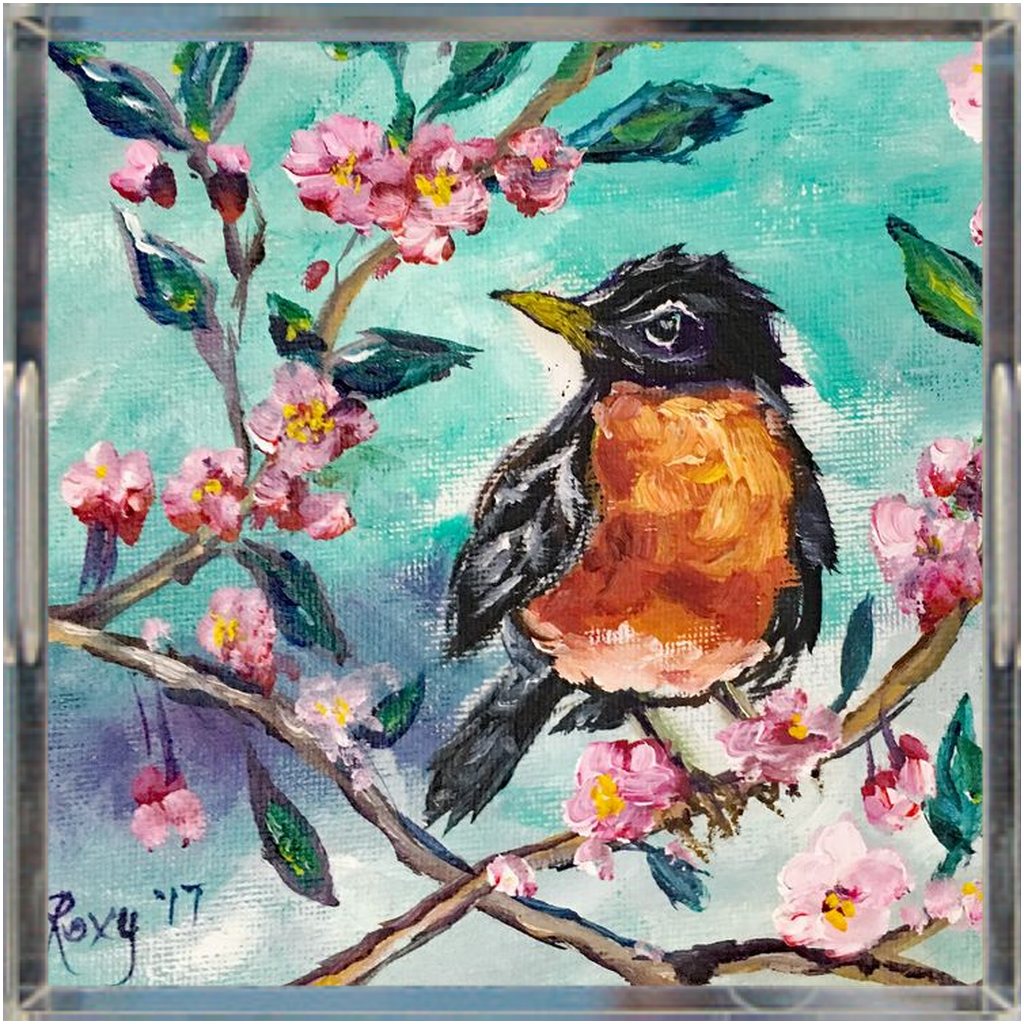 American Robin Acrylic Tray