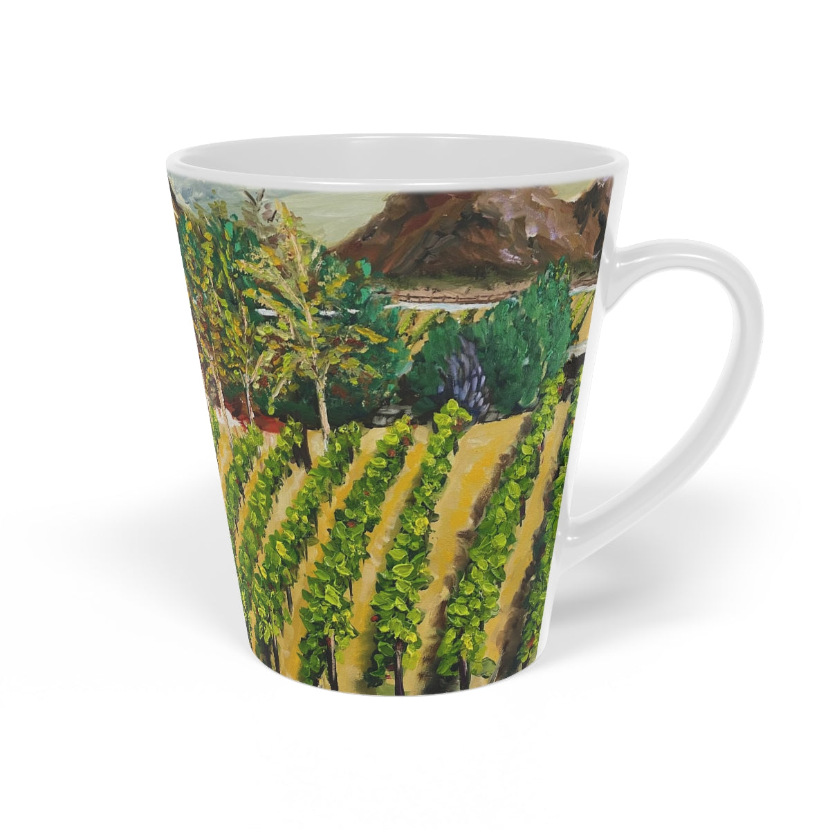 Taza Temecula Latte, 12 oz con pintura "Kirk's View at Somerset"