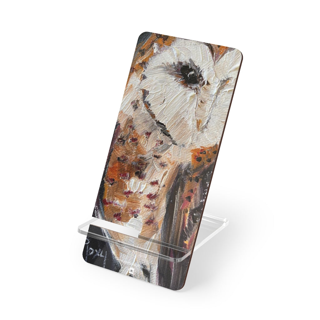 Heart Faced Barn Owl Phone Stand