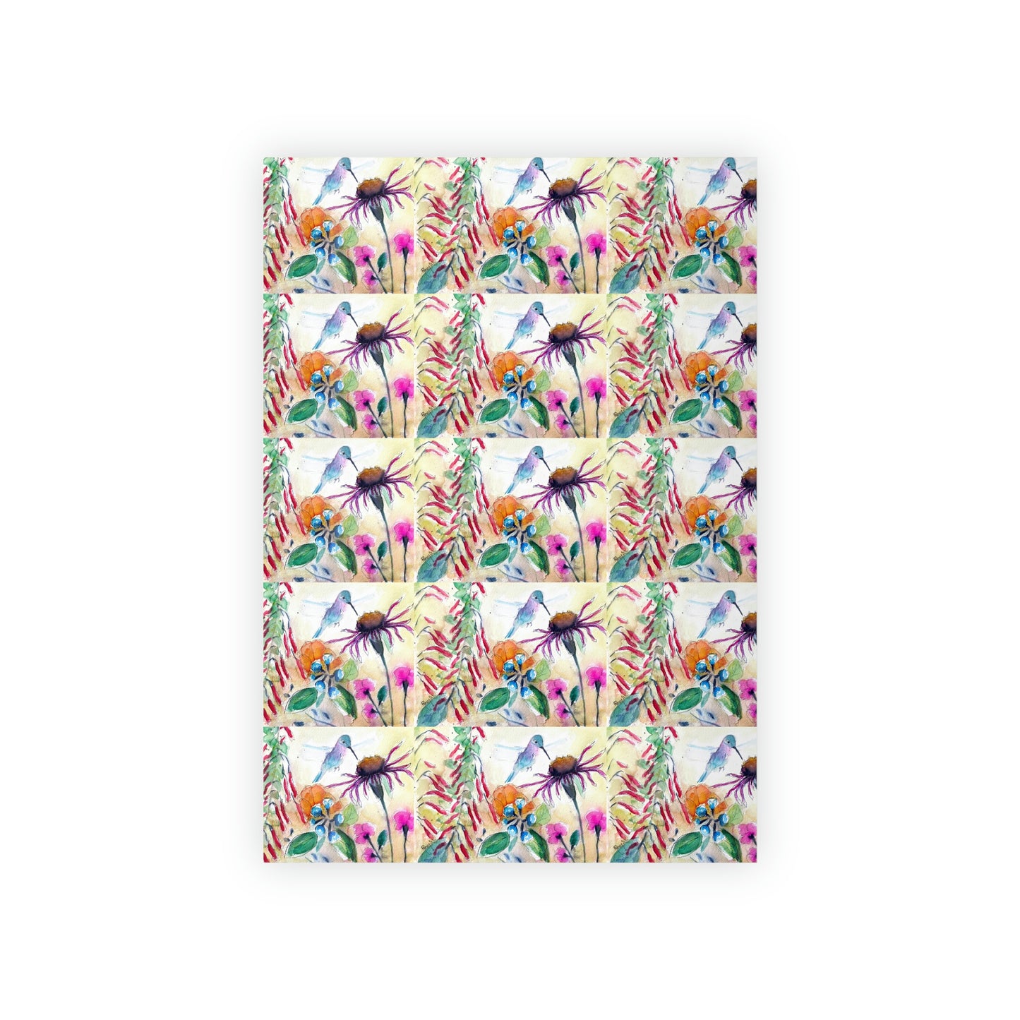 Hummingbird on a Coneflower Gift Wrapping Paper  1pc