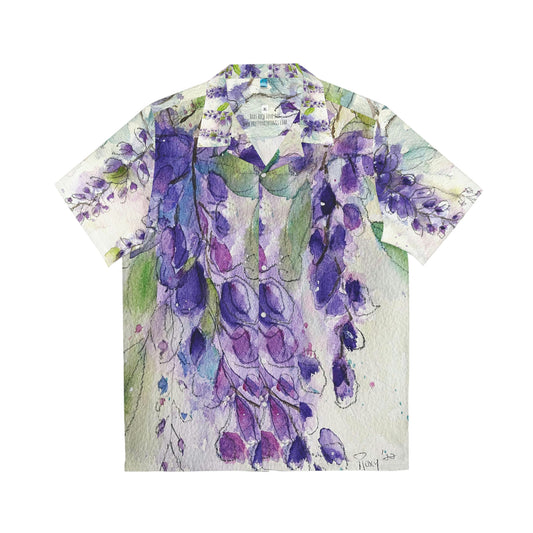 Chemise hawaïenne pour hommes Purple Wisteria