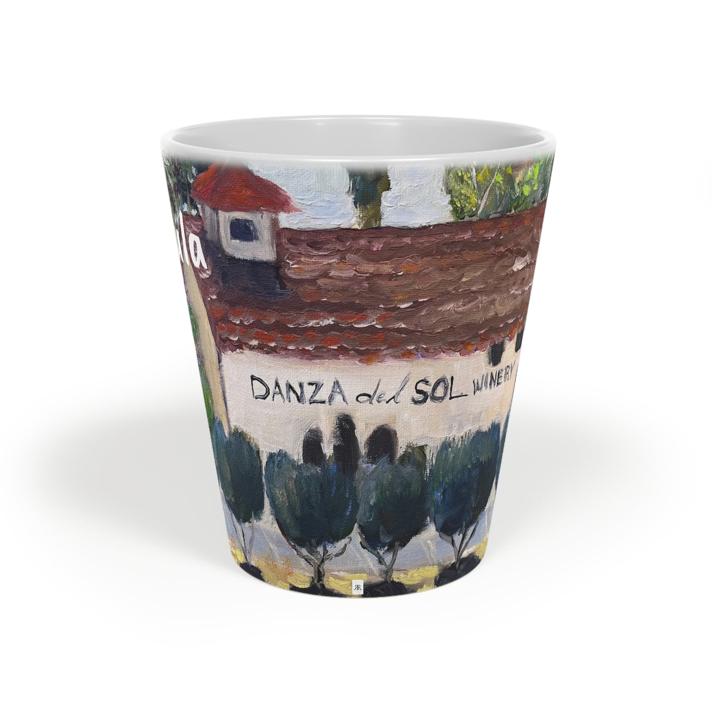 Temecula  Latte Mug, 12oz featuring "Danza Del Sol"  Painting