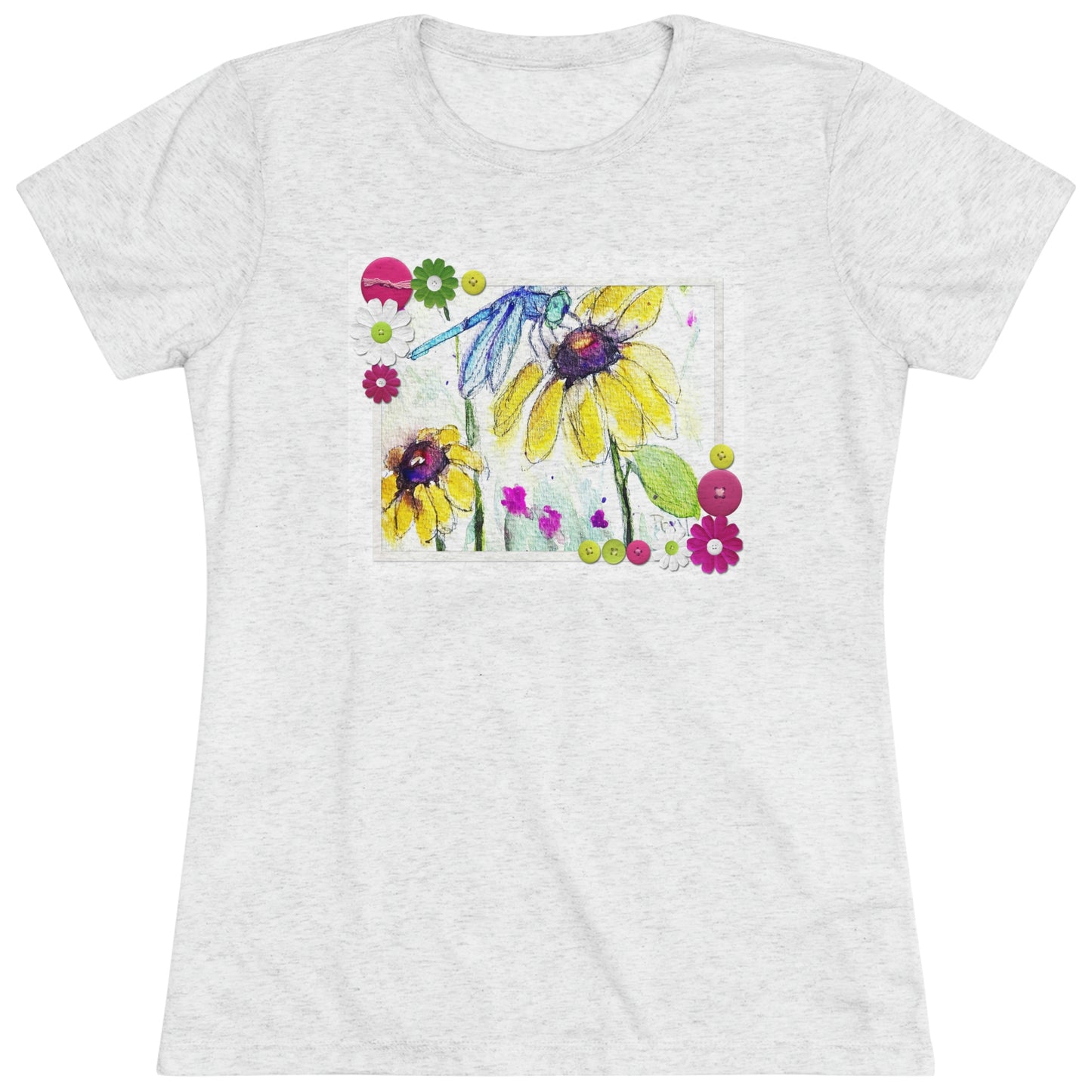 Blue Dragonfly Women's fitted Triblend Tee  tee shirt