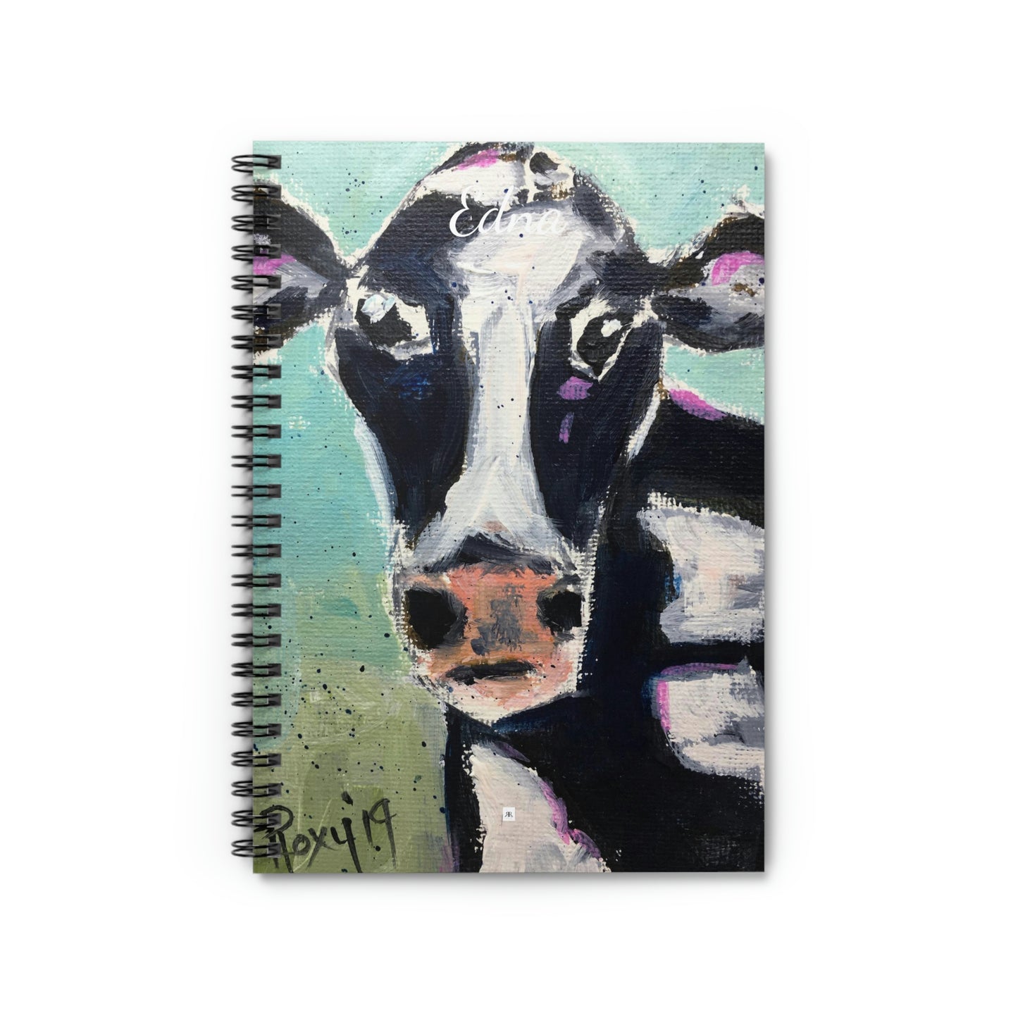 Edna Cow - Whimsical Cow Painting Spiral Notebook