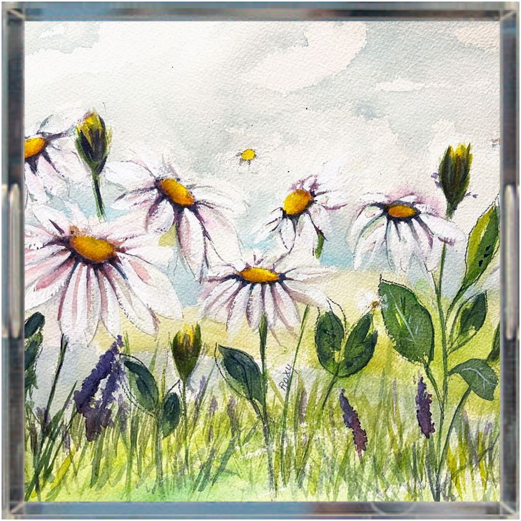 Daisy Meadow  Acrylic Tray