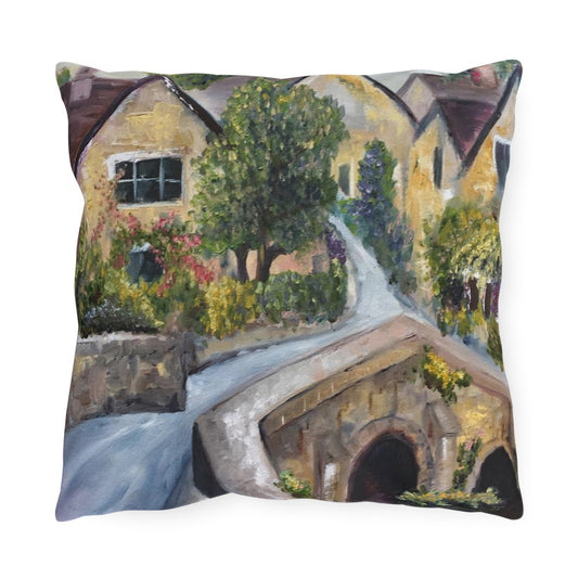 Castle Combe Cotswolds Outdoor Pillows