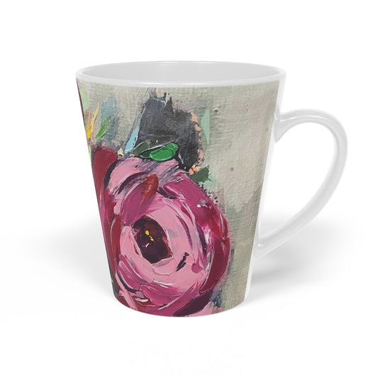 Taza de café con leche Shabby Pink Roses, 12 oz