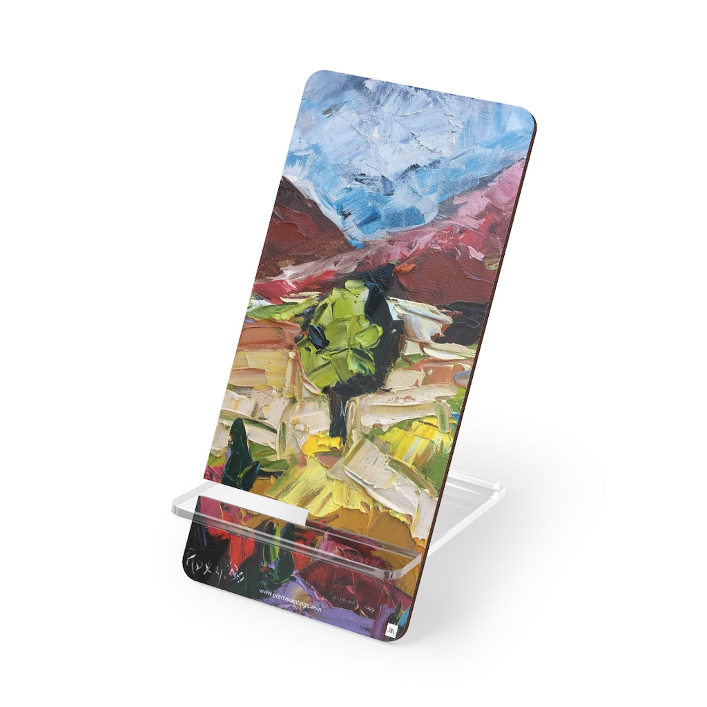 Mountain Trails with Tree Phone Stand