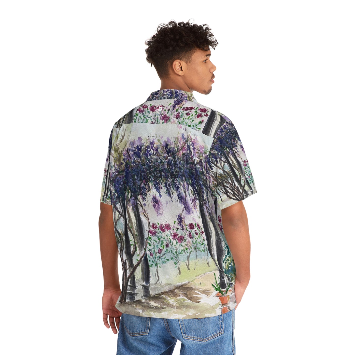 Wisteria at Somerset Camisa hawaiana para hombre