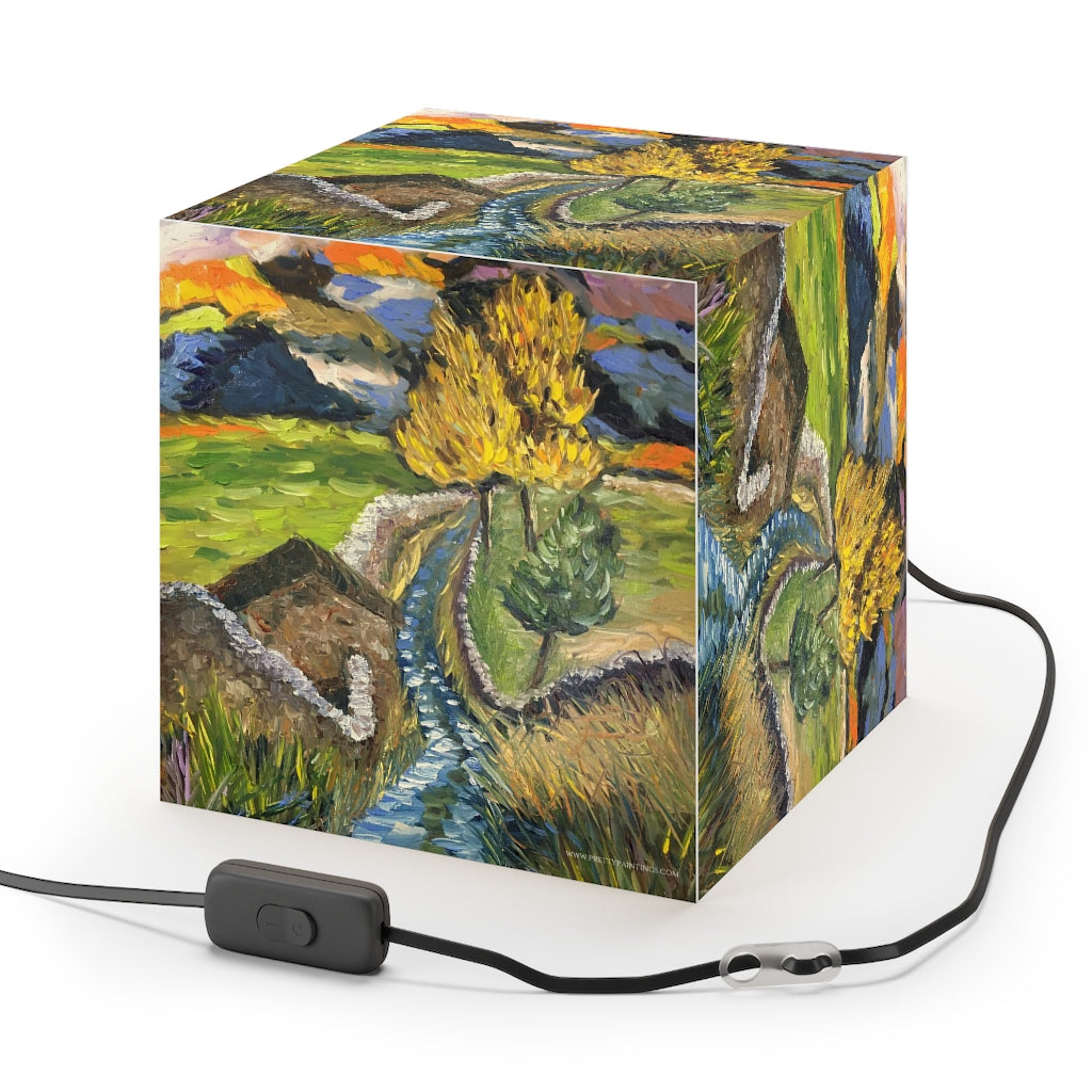 "Yorkshire Dales" Cube Lamp