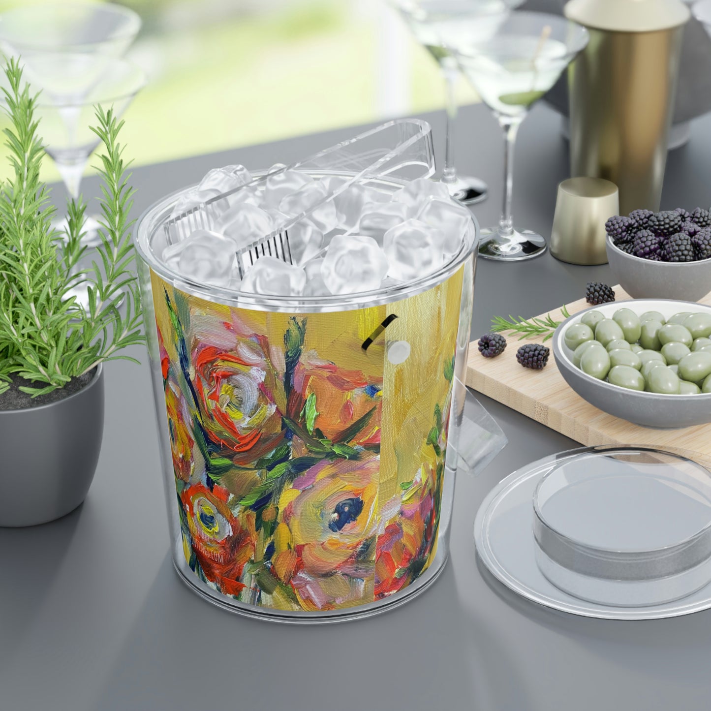 Bright Colorful Roses Ice Bucket