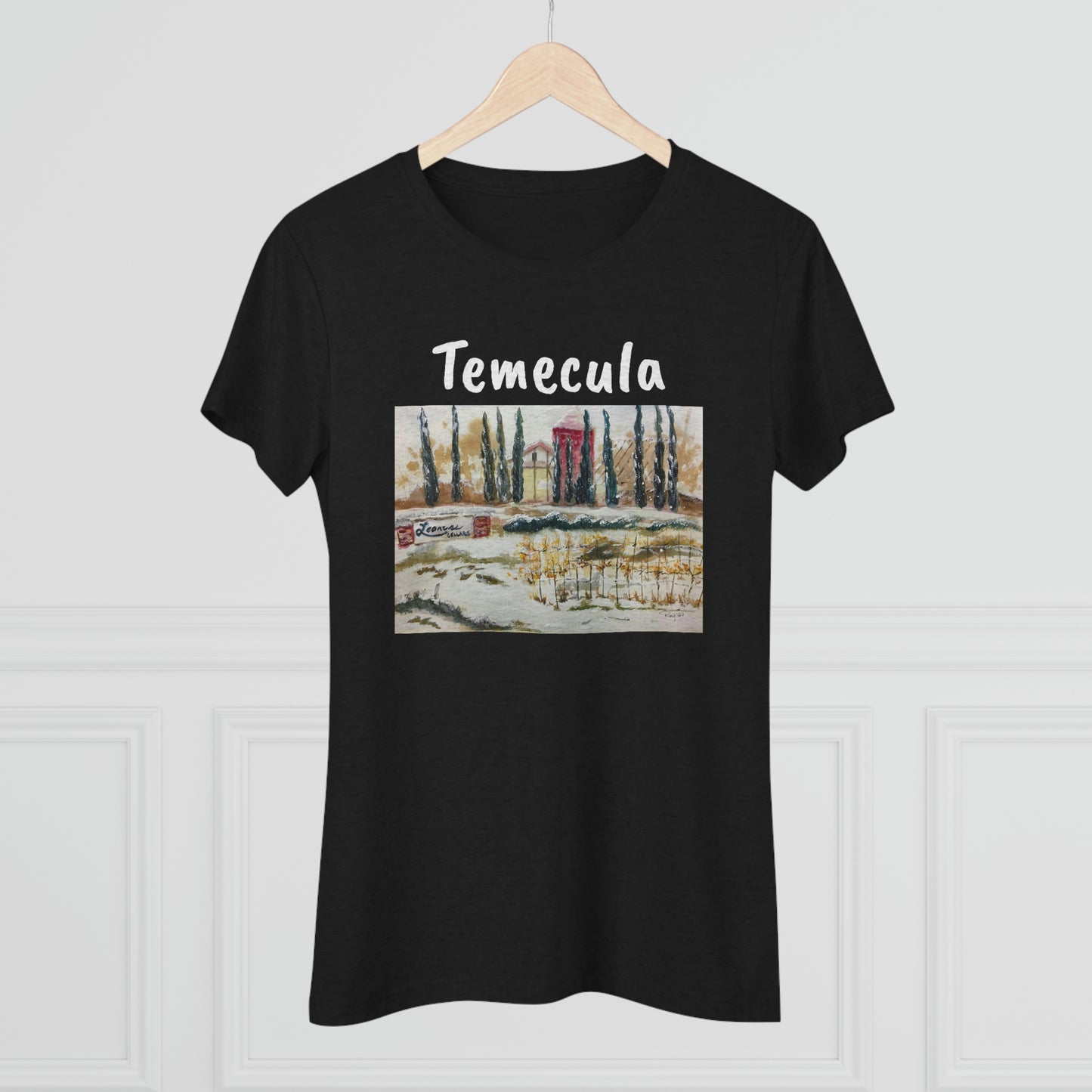 Leoness Cellars (ce jour-là il a neigé) Temecula Tee-shirt Triblend ajusté pour femmes