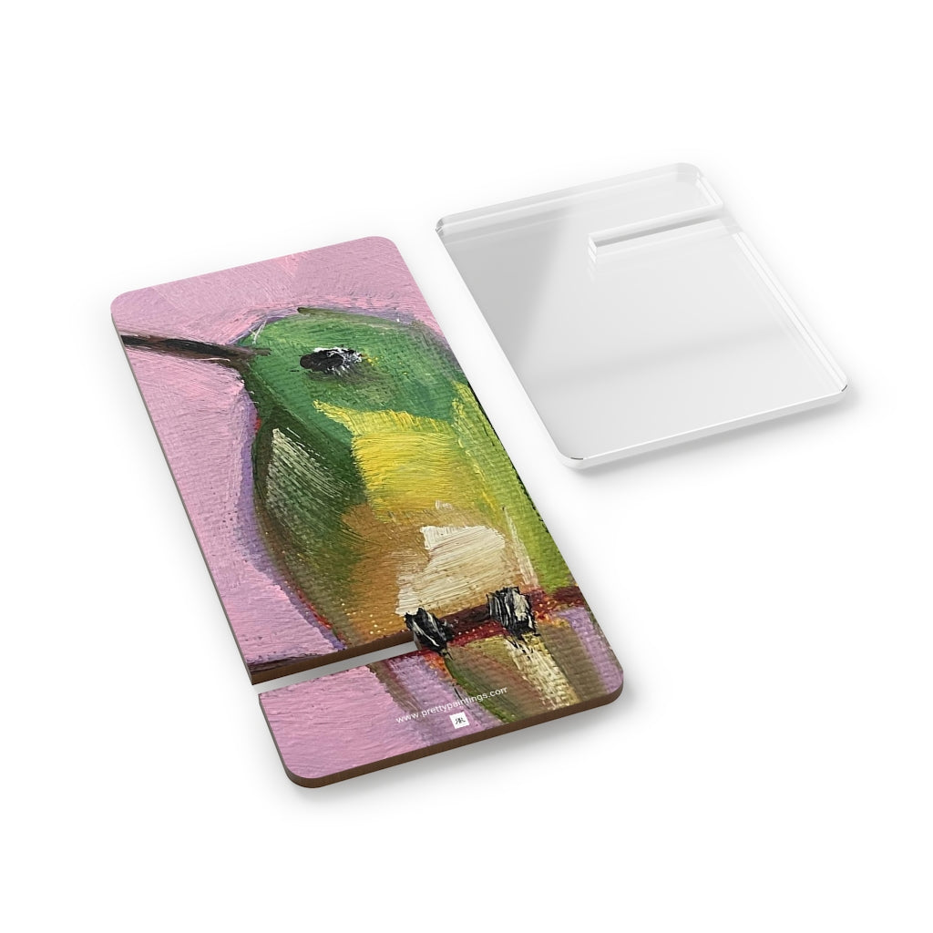 Emerald Hummingbird with Fuchsias Phone Stand