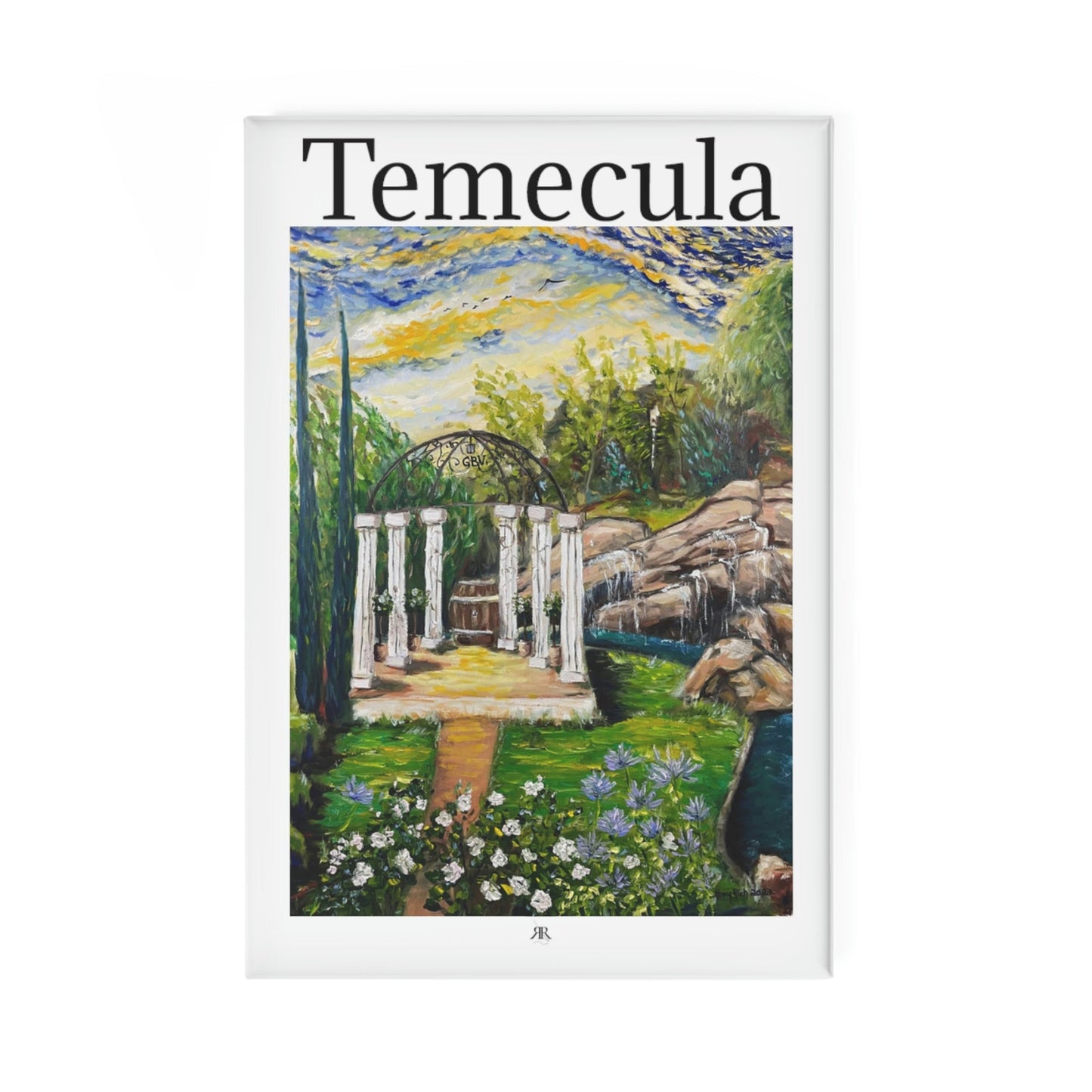 Temecula Vertical "Pergola at GBV" Button Magnet, Rectangle