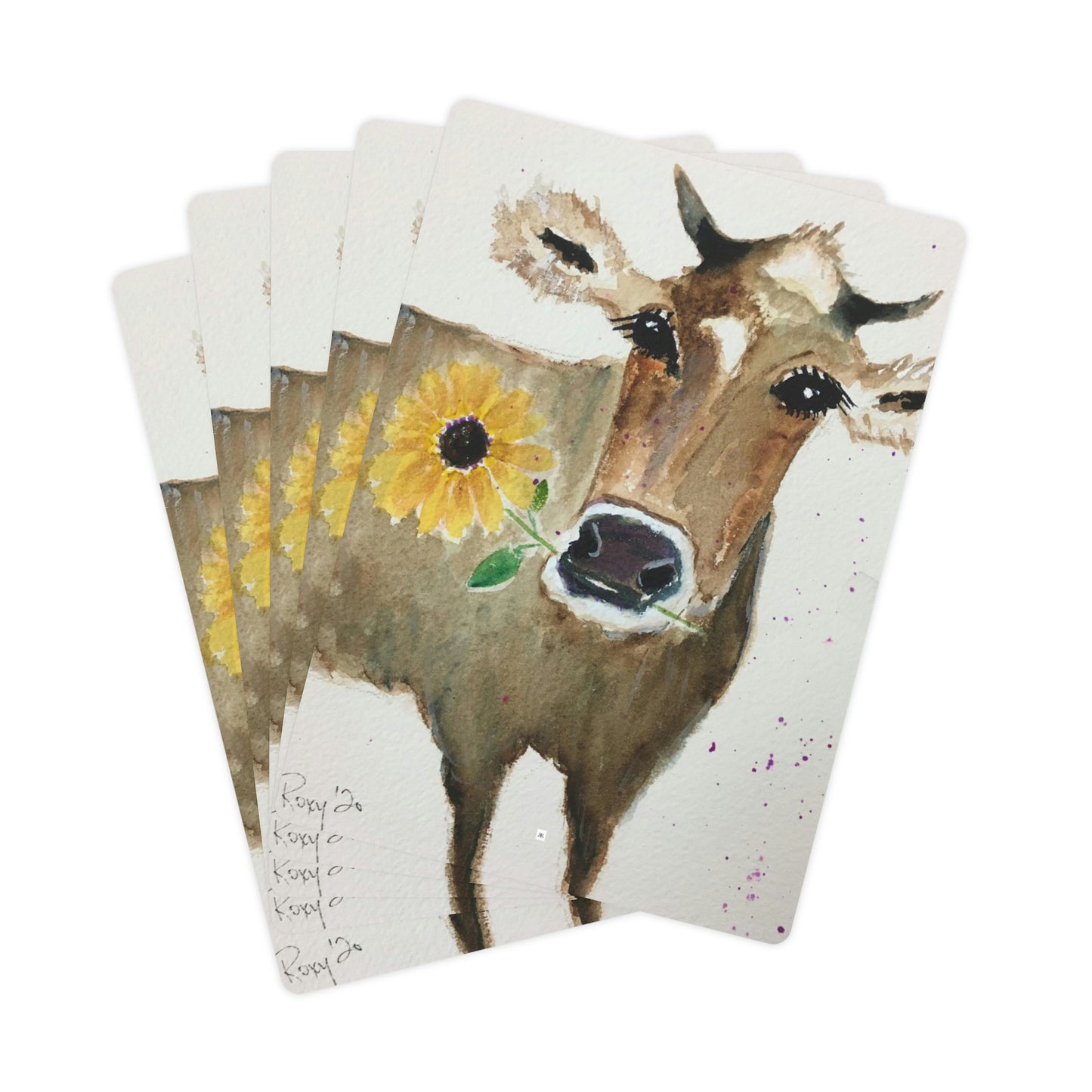 Bonnie -Whimsical Cow- Poker Cards/Playing Cards