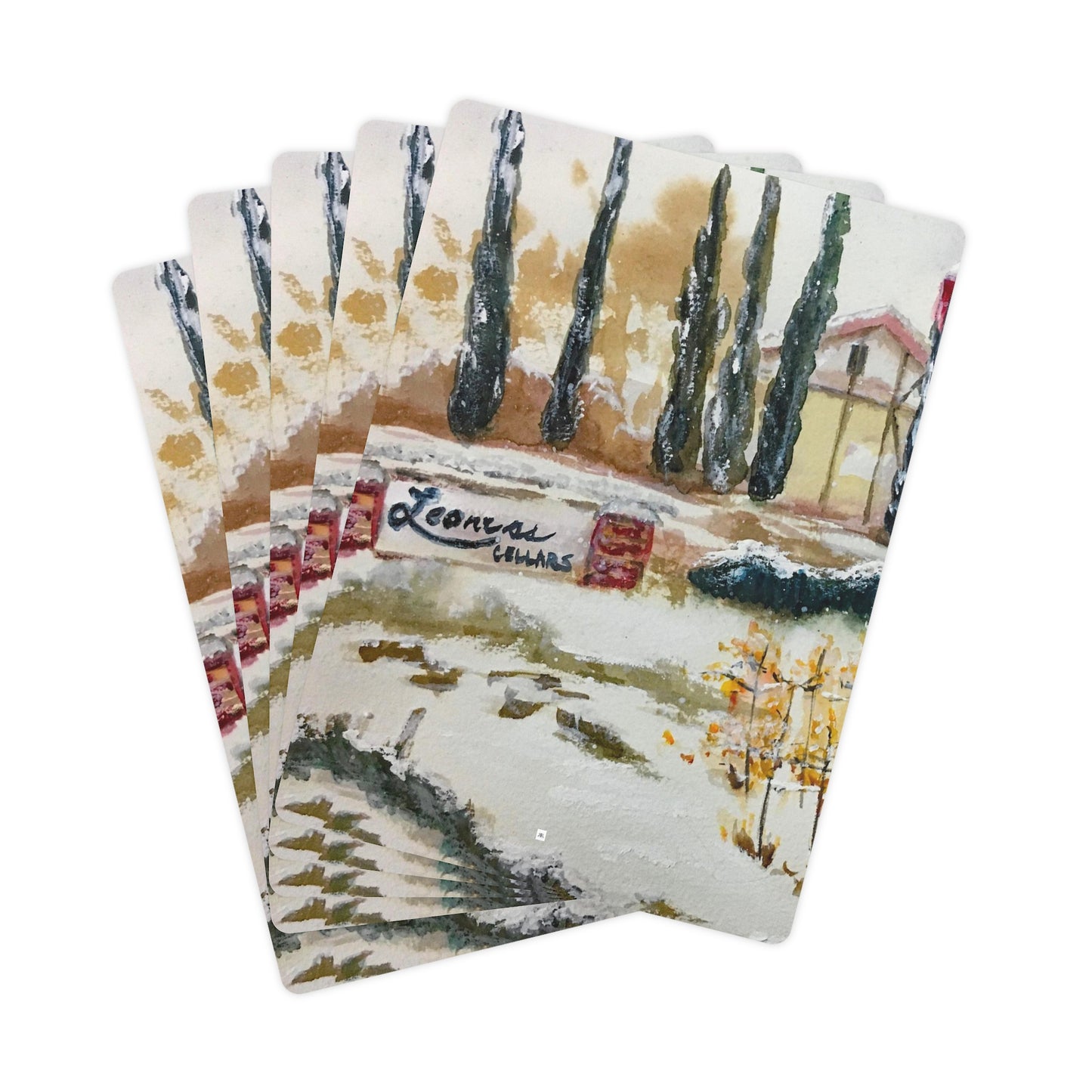 Leoness Cellars (that day it snowed in Temecula) Poker Cards/Playing Cards
