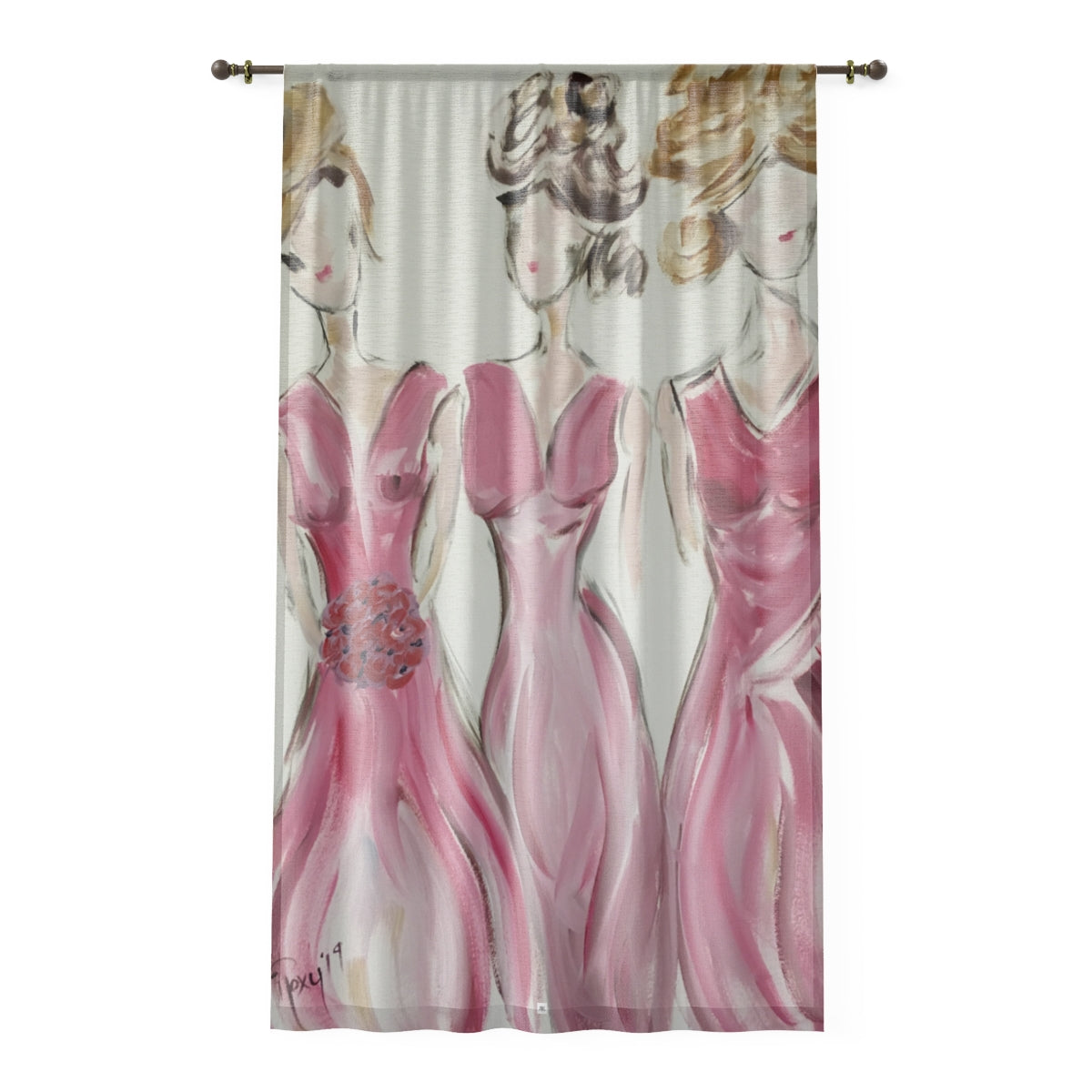 Bridesmaids 84 x 50 inch Sheer Window Curtain