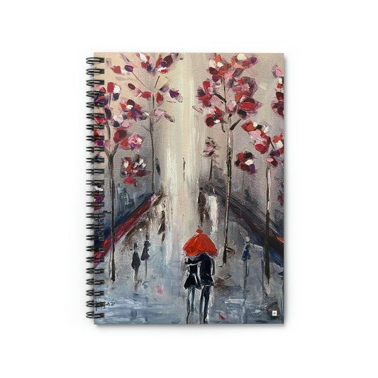 Romántico "Paseando por París" Cuaderno de espiral