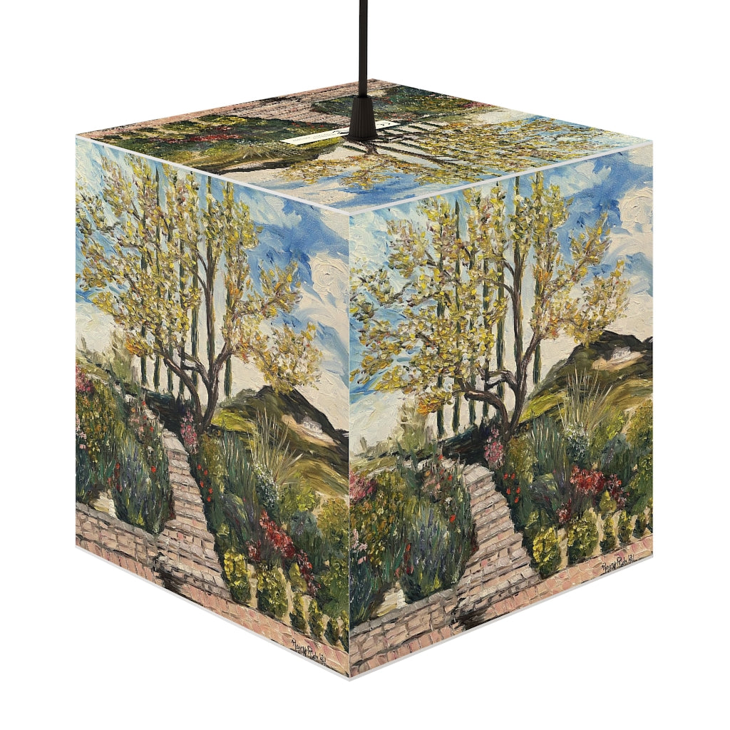 "Olive Tree & Garden" GBV Winery Cube Lamp