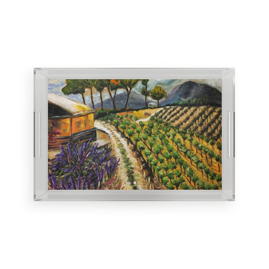 Plateau En Acrylique Vignoble Summer Vines