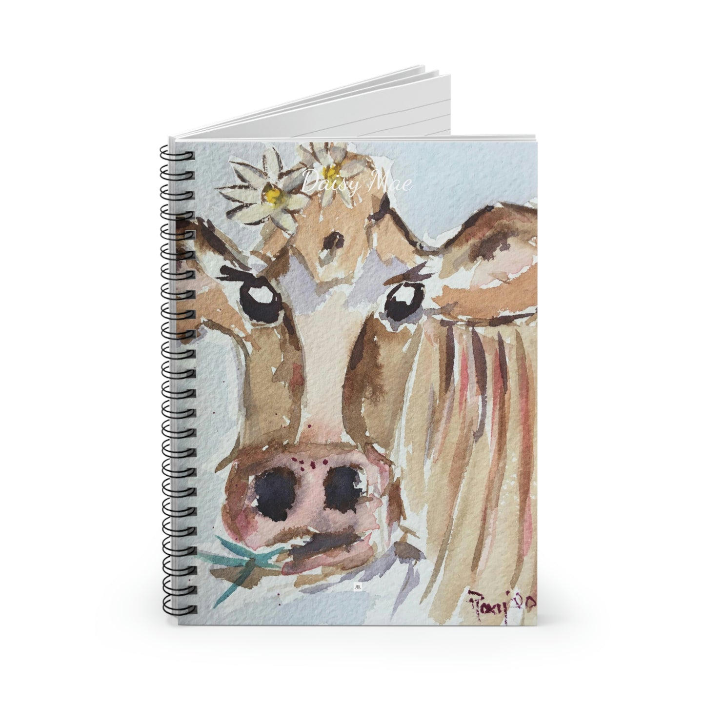 Daisy Mae - Peinture de vache fantaisiste Cahier à spirale