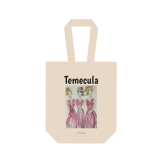 Temecula Double Wine Tote Bag featuring "Bridesmaids" painting