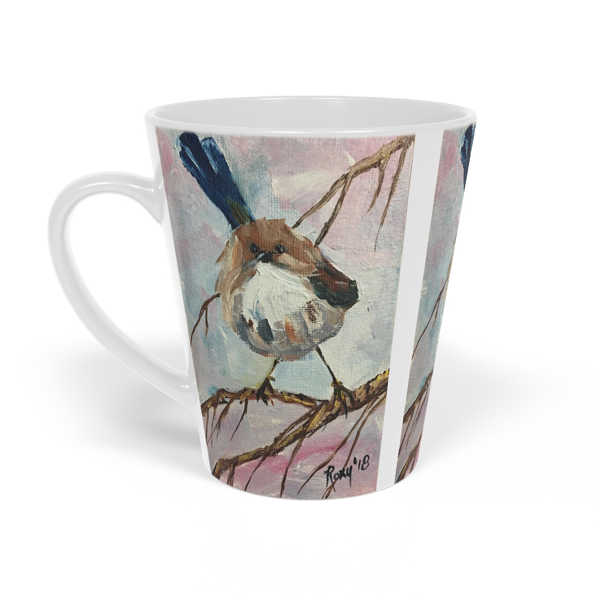 Australian Blue Wren  Latte Mug, 12oz