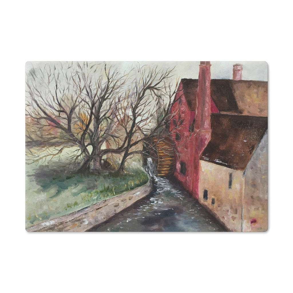 The Old Mill Costwolds  Glass Cutting Board