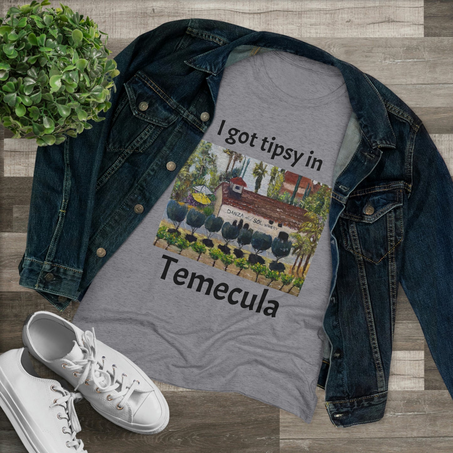 Me emborraché en Temecula Camiseta Triblend ajustada para mujer Temecula camiseta souvenir "Danza Del Sol"