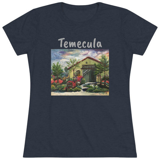 Lorenzi Estate Wines Temecula Tee-shirt Triblend ajusté pour femmes