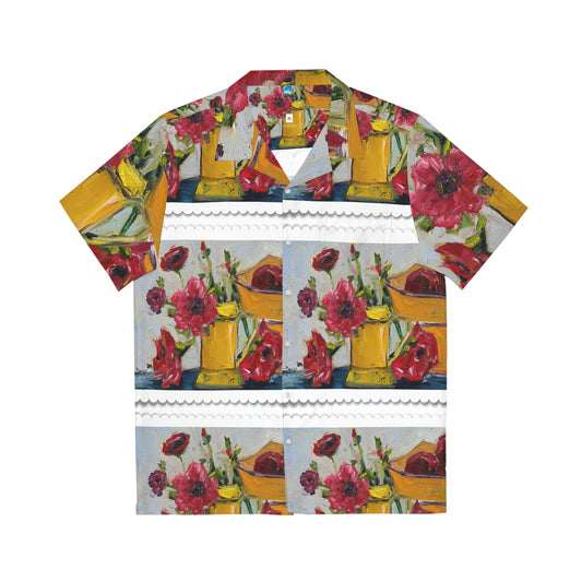 Ranunculas and Ponegranates Men's Hawaiian Shirt