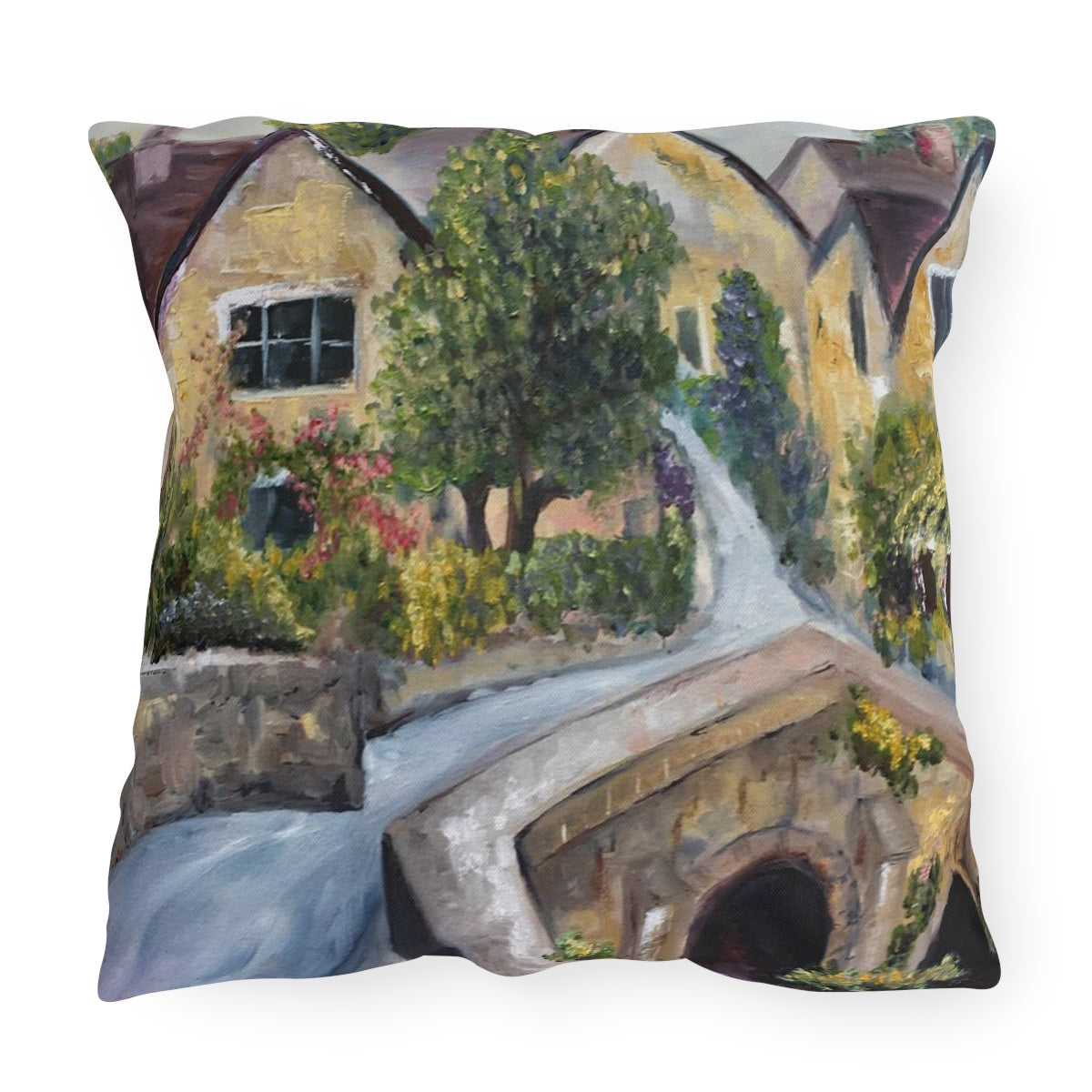 Castle Combe Cotswolds Outdoor Pillows