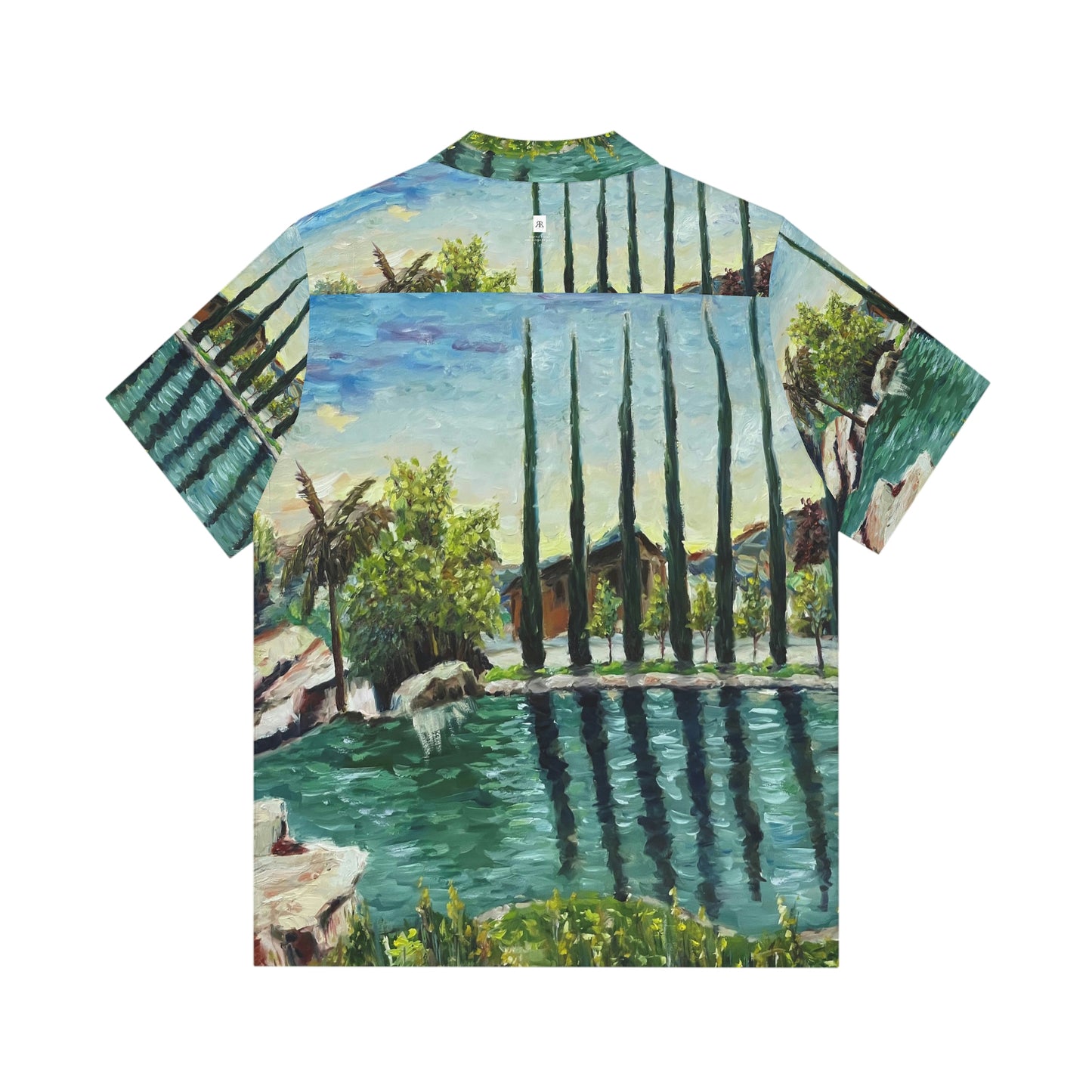 The Pond at GBV Winery Temecula Original Landscape Men's Hawaiian Shirt