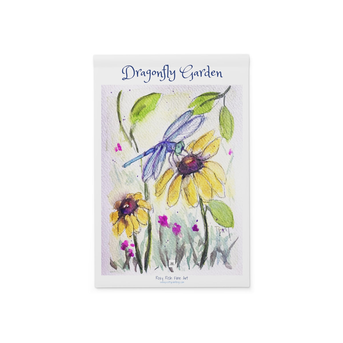 Blue Dragonfly Garden Banner