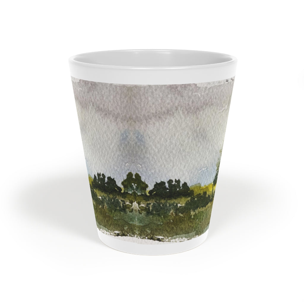 Green Landscape  Latte Mug, 12oz