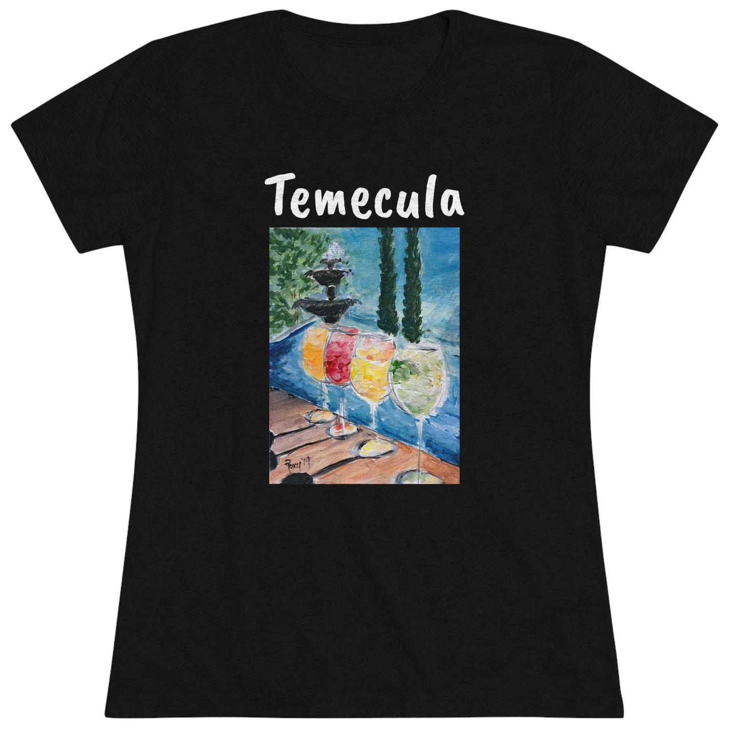 Summer Cocktails at Lorimar Winery Temecula Women's fitted Triblend Tee  tee shirt