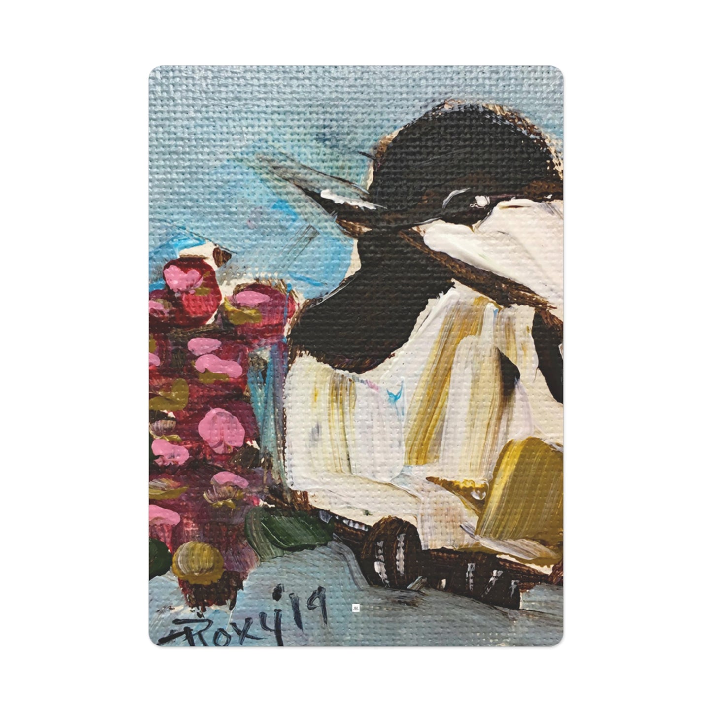 Adorable Chickadee with pink berries Poker Cards/Playing Cards