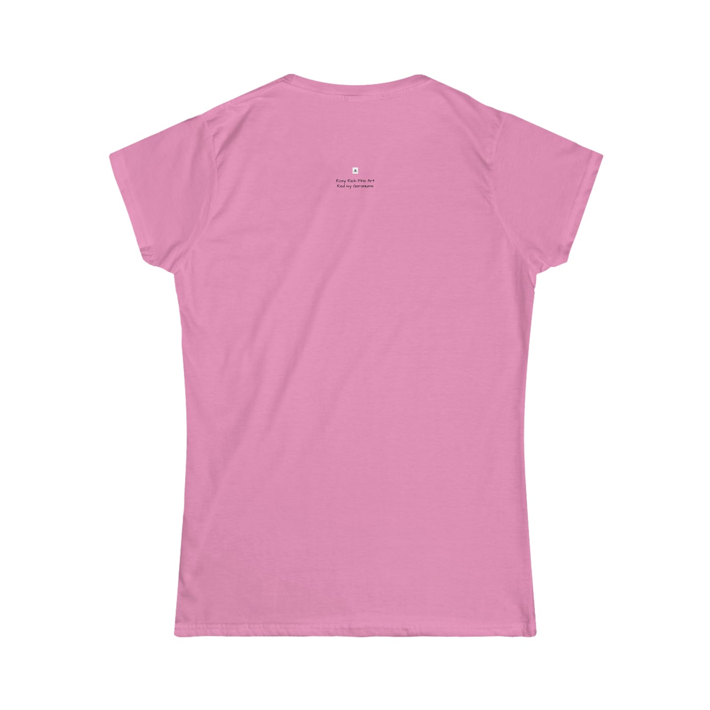 Red Ivy Geraniums Camiseta semiajustada estilo suave para mujer