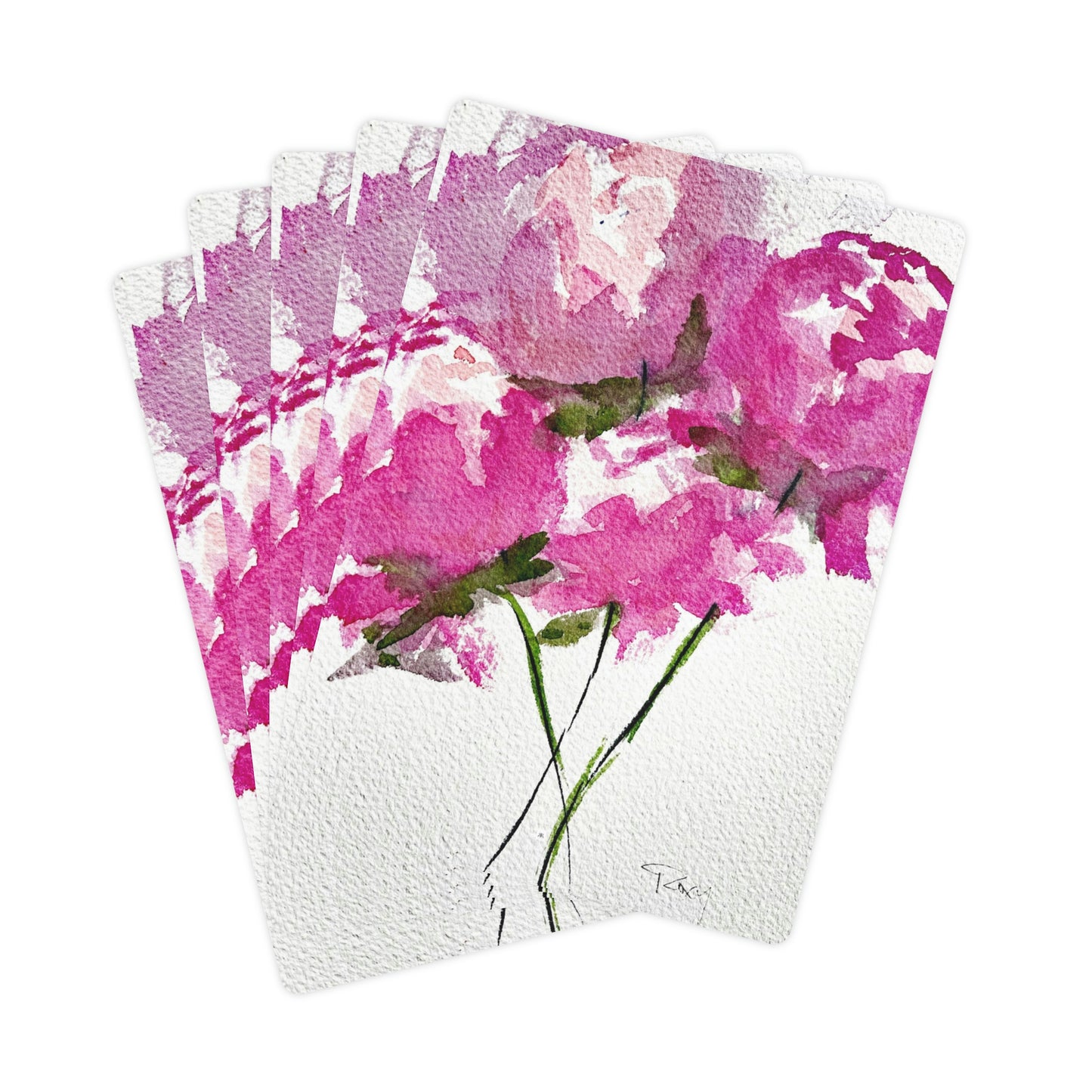 Fluffy Pink Peonies- Poker Cards/Playing Cards